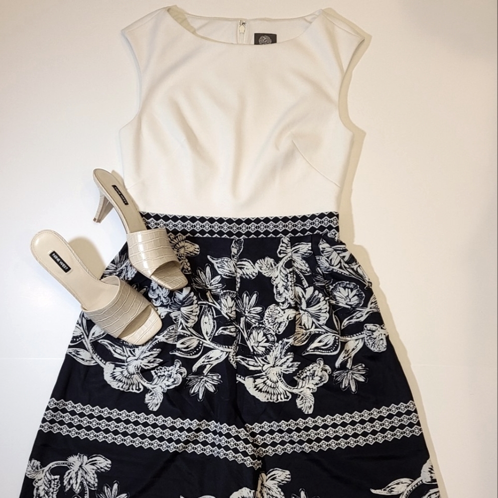 🌟VINCE CAMUTO Floral Cropped Wide Leg Jumpsuit Size 6